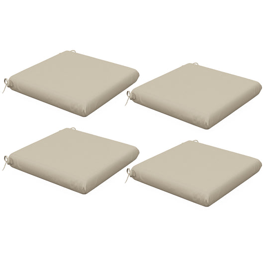 Outsunny Conjunto De Cojines Para Sillas De Comedor 47x47x7 Cm Beige_0