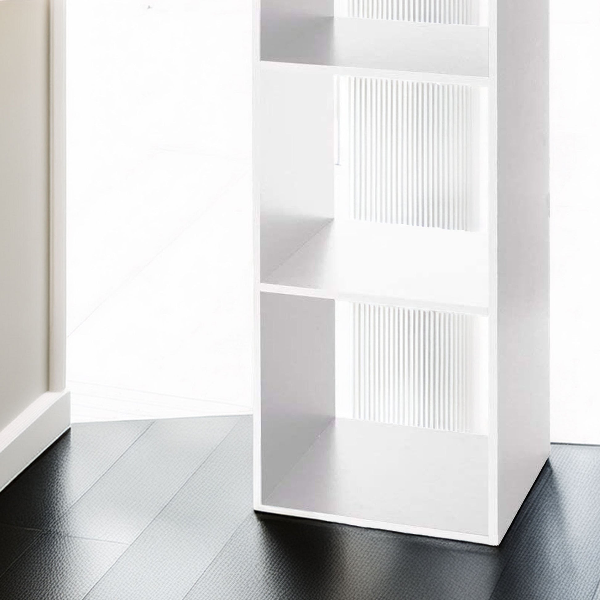Wellhome Estantería Madera 3 Estantes Mezcla Natural Blanca_3