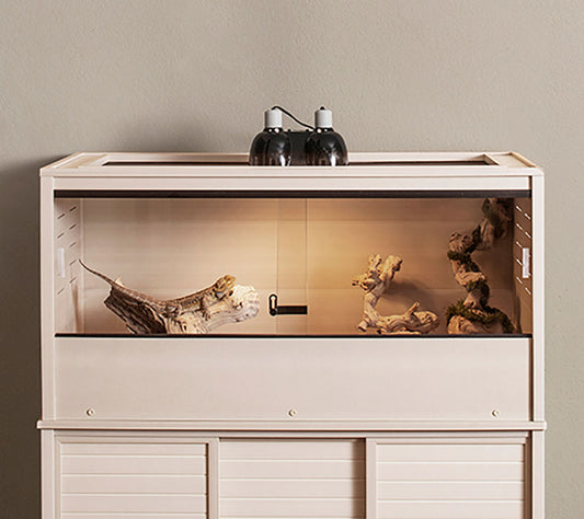 Terrario Grande Para Reptiles Y Otros Pequeños Animales Mojave - 122x61x58cm - Decorativo Para Interiores (marrón Claro)_0