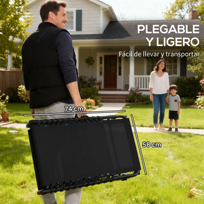 Outsunny Tumbona Plegable Y Ajustable De 4 Posiciones Con Sistema De Cordones_5