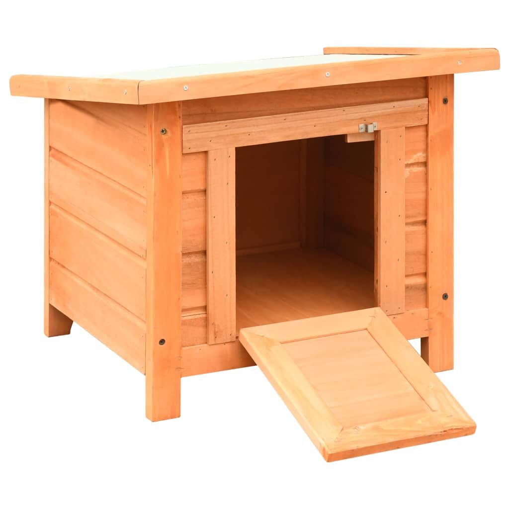 Vidaxl Caseta Para Gatos Madera Maciza De Pino Y Abeto 50x46x43,5 Cm_3