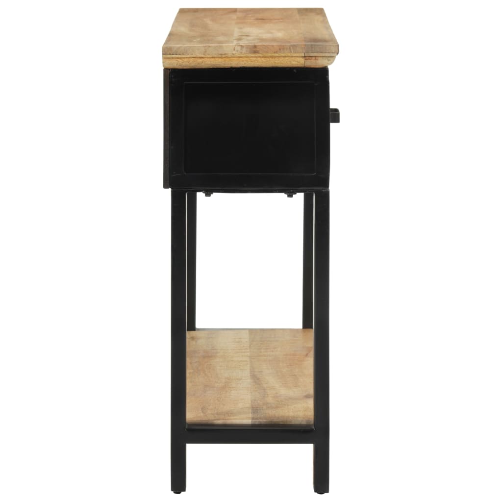 Mesa Consola Madera Maciza De Mango Rugosa 110x30x75 Cm_3