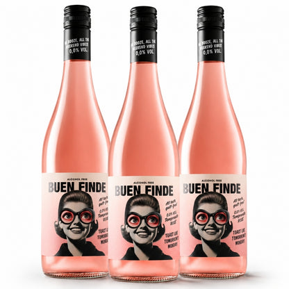 Vino Rosado Sin Alcohol 0,0% Tempranillo | Pack 3 Botellas X 750 Ml | Vino Rosado Desalcoholizado Fresco Y Afrutado_0