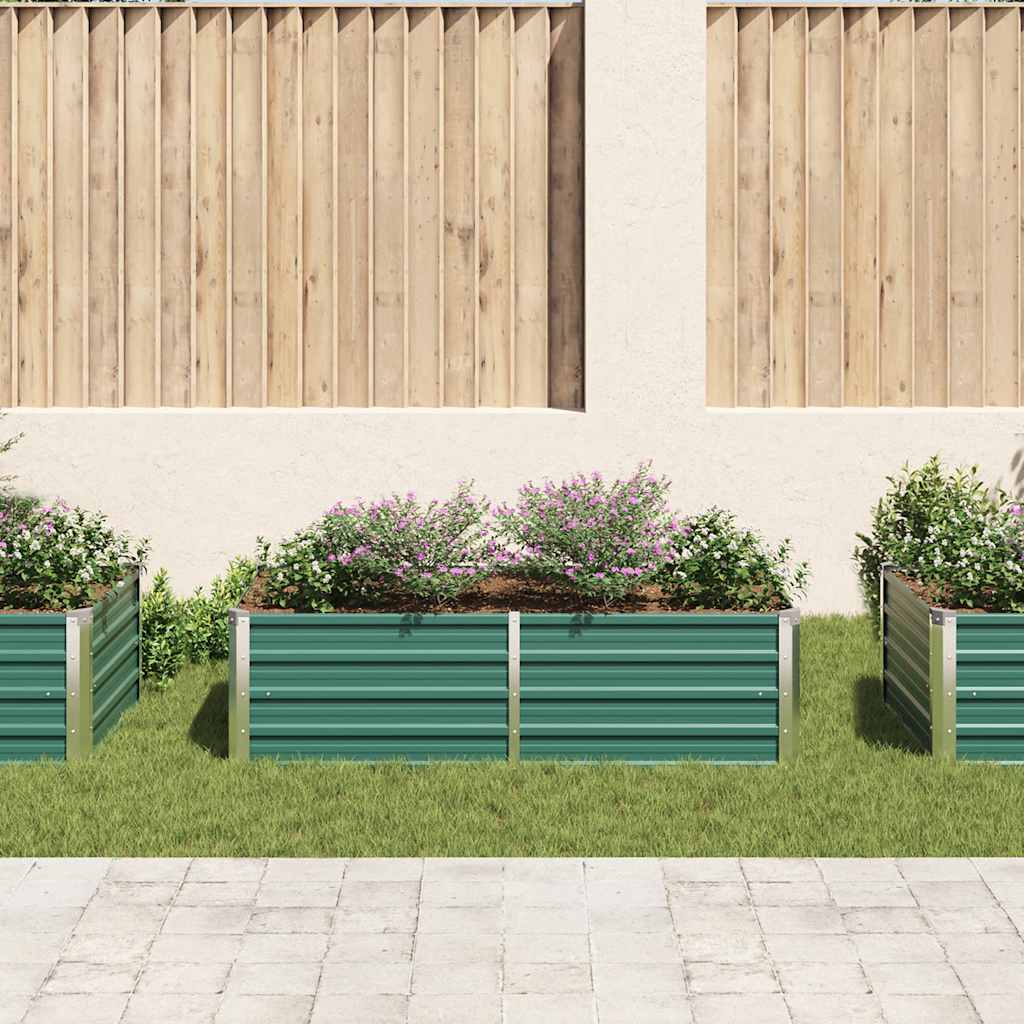 Jardinera Elevada De Acero Galvanizado Verde 160x80x45 Cm_2