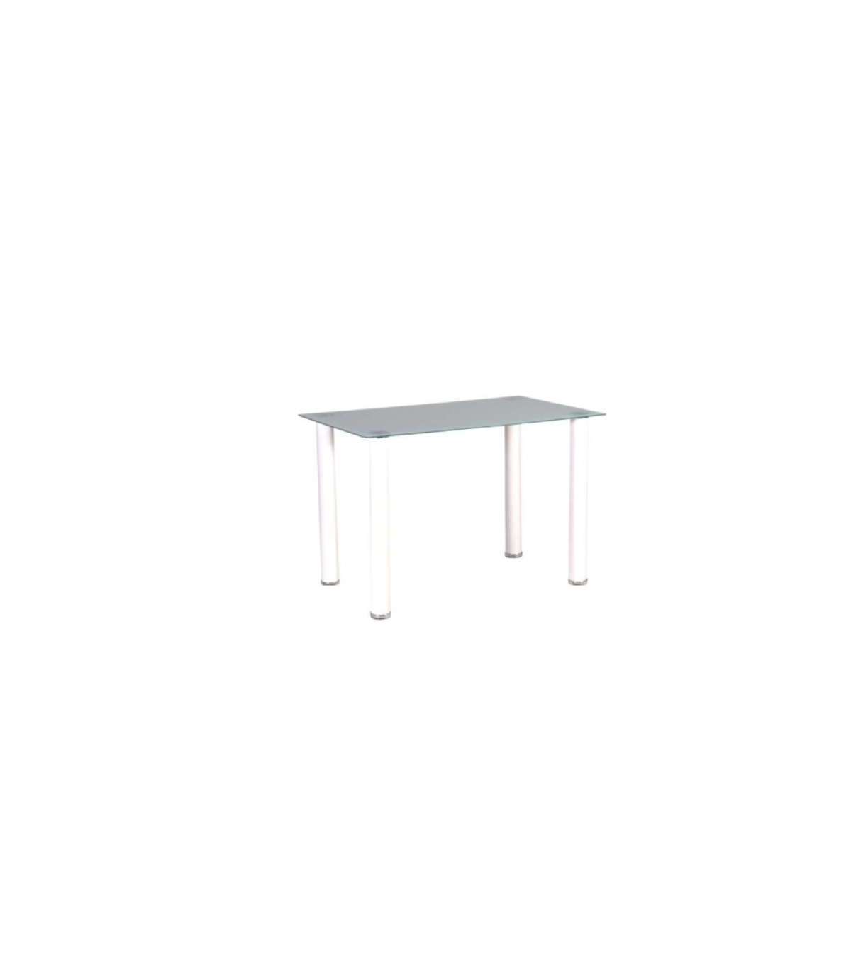 Mesa Rectangular Noa Acabado Tapa Cristal Y Patas Metálicas En Blanco, 75cm(alto) 110cm(ancho) 70cm(fondo)_5