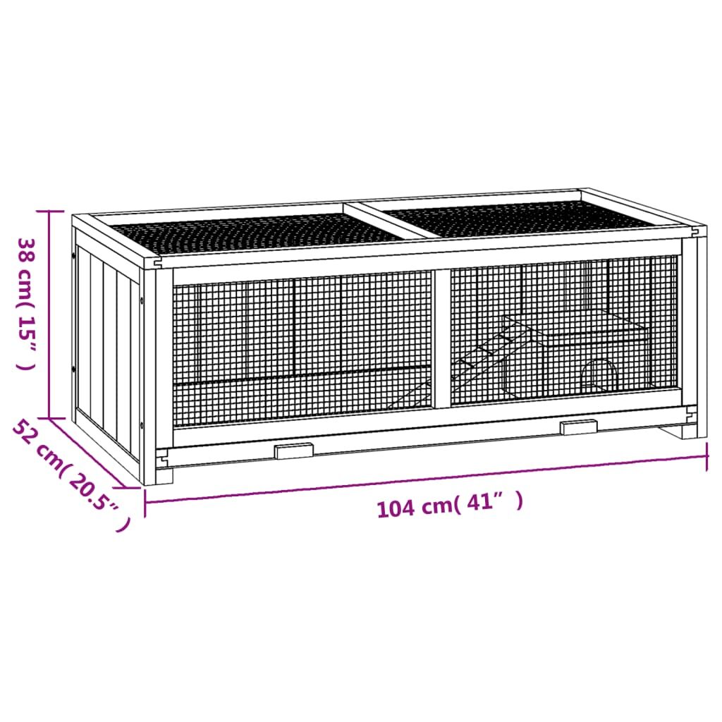 Vidaxl Jaula Para Hámster Madera Maciza Abeto 104x52x38 Cm_2