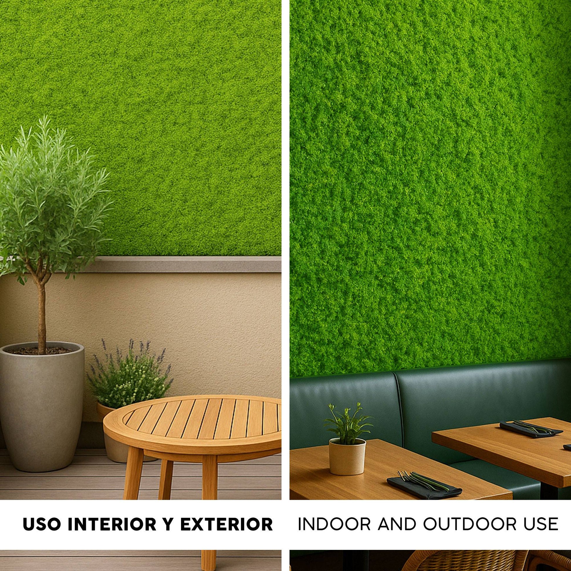 Jardín Vertical Artificial 100x100cm Well Home En Verde Exuberante Y Realista_2