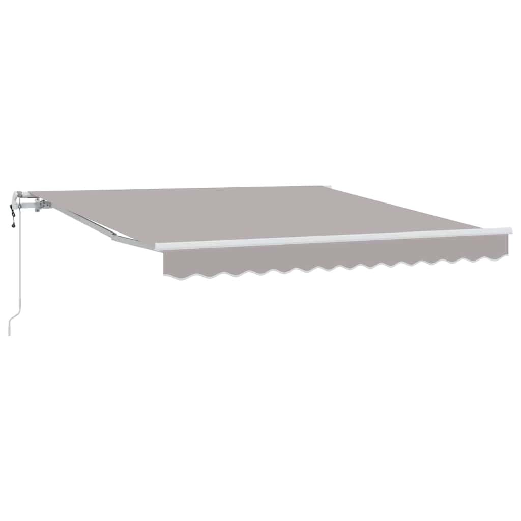 Toldo Retráctil Gris Claro 350 X 250 Cm Tela Y Aluminio_0