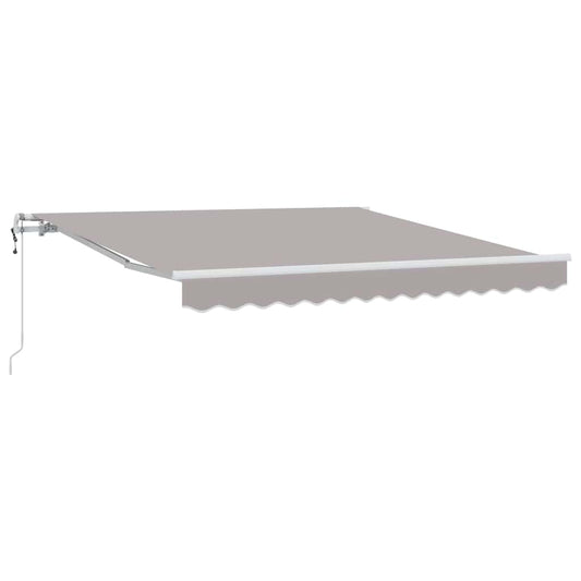 Toldo Retráctil Gris Claro 350 X 250 Cm Tela Y Aluminio_0