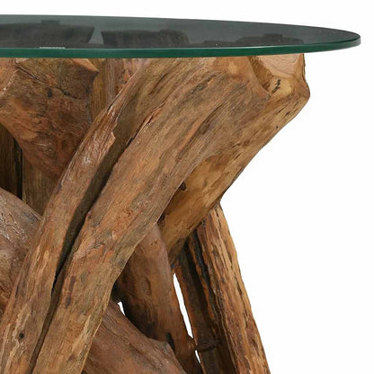 Mesa De Centro De Madera Maciza De Teca 60 Cm_4