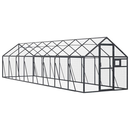 Vidaxl Pajarera De Aluminio Gris Antracita 1,79x8x1,85 M_0