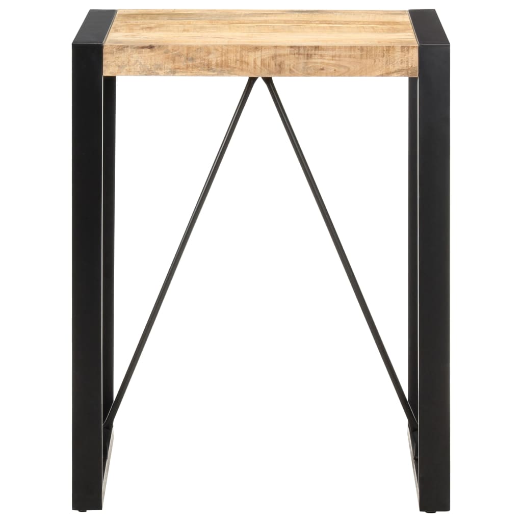 Mesa De Comedor Madera Maciza De Mango Rugosa 60x60x75 Cm_0