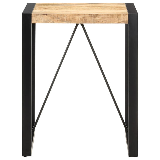 Mesa De Comedor Madera Maciza De Mango Rugosa 60x60x75 Cm_0