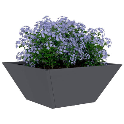 Macetero De Jardín 5 Uds. Gris Antracita 35 X 35 X 15 Cm_2