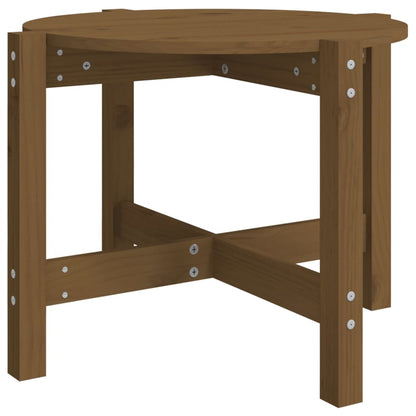 Mesa De Centro De Madera Maciza De Pino Marrón Miel 62,5x45 Cm_0