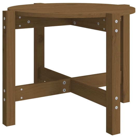 Mesa De Centro De Madera Maciza De Pino Marrón Miel 62,5x45 Cm_0