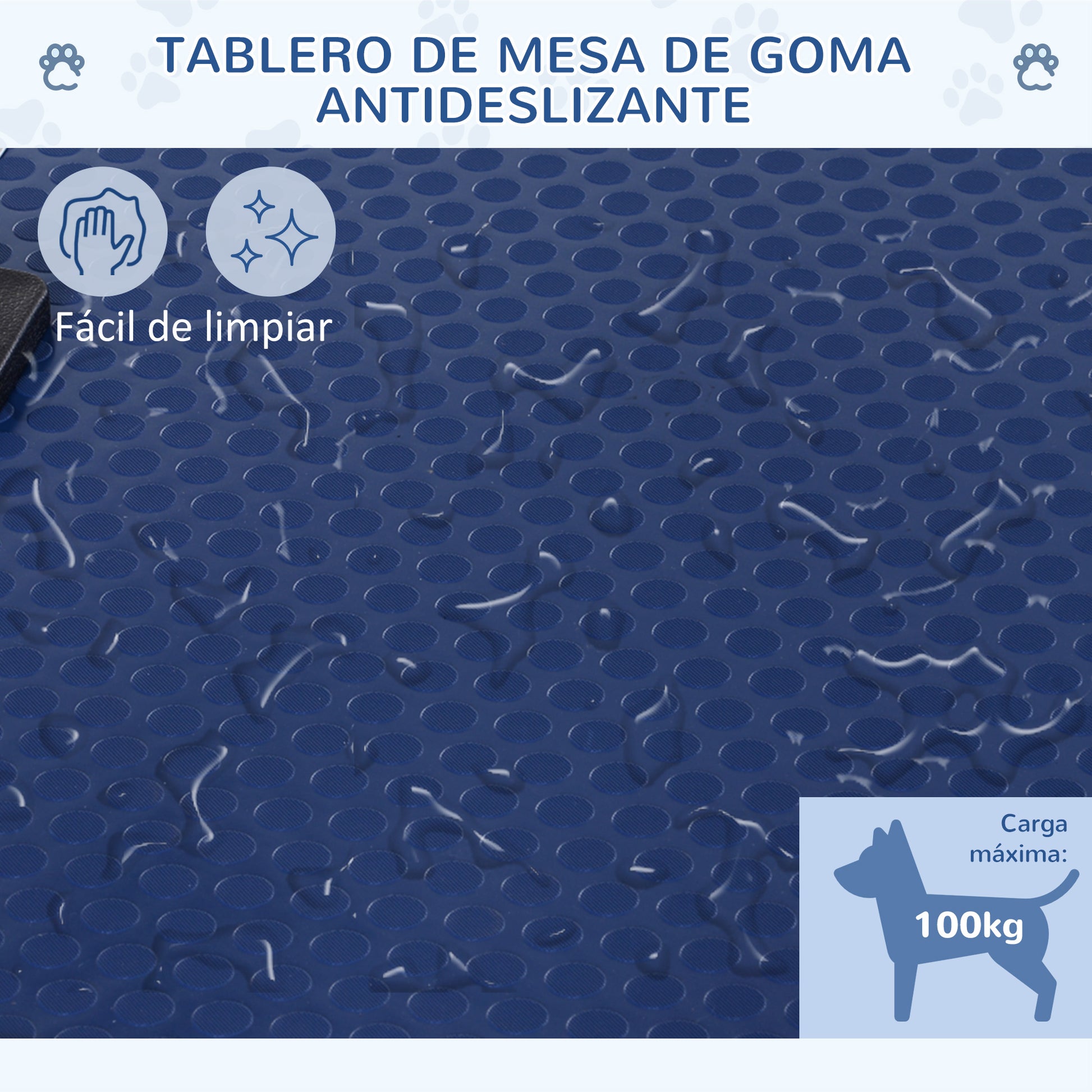Pawhut Conjunto Para Mascotas 40x16x20 Cm 107x60x170 Cm Negro Y Azul_4