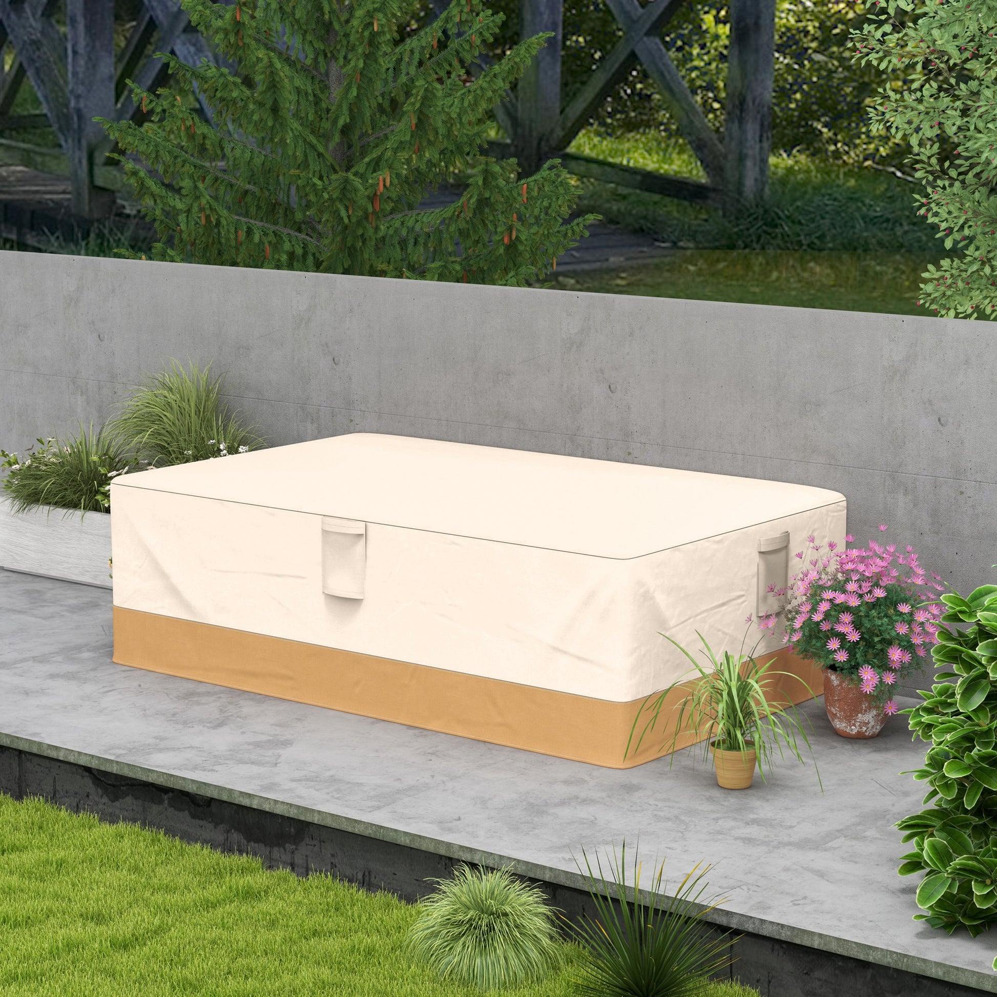 Outsunny Funda Protectora Para Muebles De Jardín Tela Oxford 600d Impermeable_1