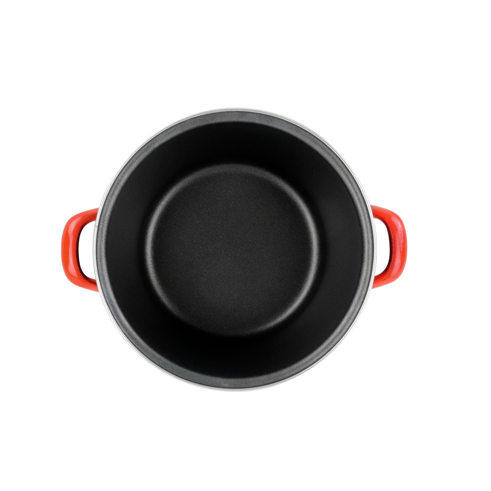 Olla 'sr' Ø28cm Con Tapa Vidrio Rojo Magefesa