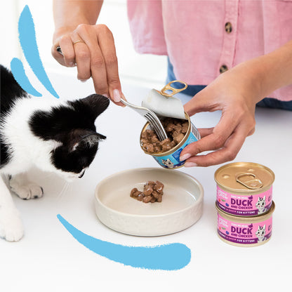 Comida húmeda gatos en salsa Trocitos de Pato y Pollo Edgard & Cooper 85 g