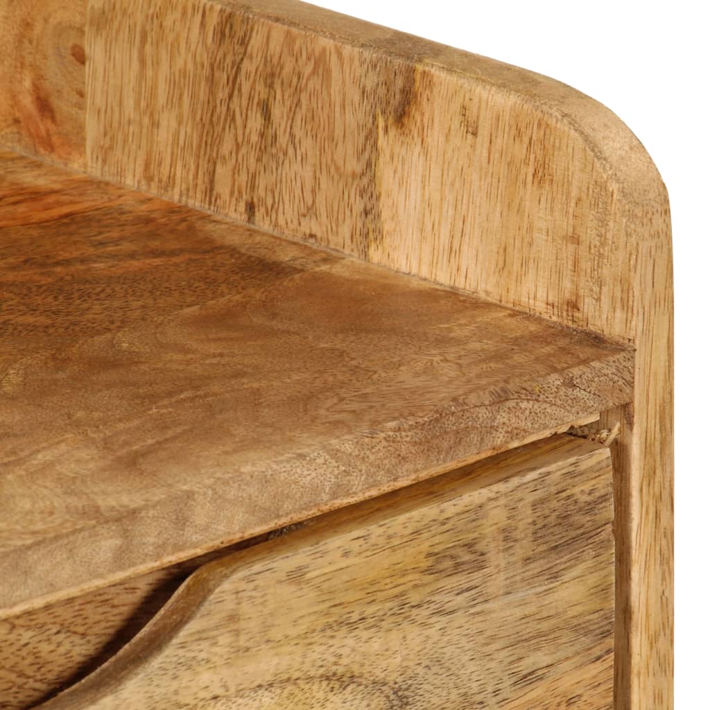 Mesita De Noche De Madera Maciza De Mango 40x30x59,5 Cm_3