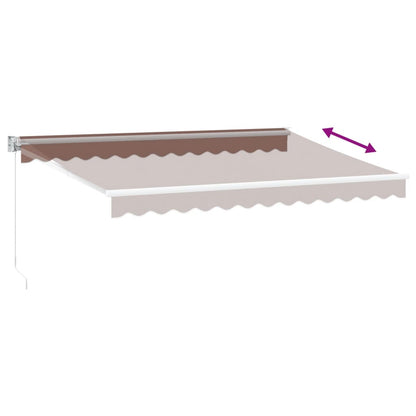 Toldo Retráctil Manual Marrón 350x250 Cm_4