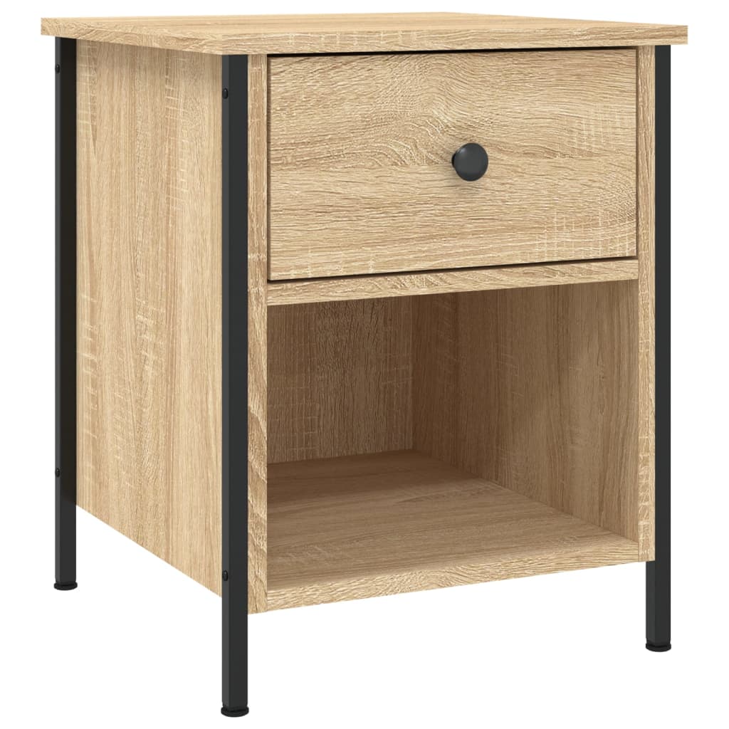Mesita De Noche Madera De Ingeniería Roble Sonoma 40x42x50 Cm_0