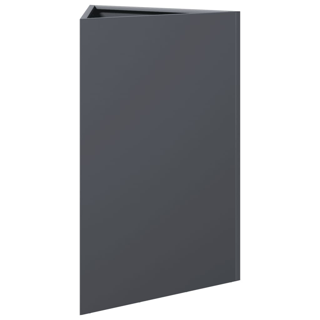 Jardinera Triangular Acero Gris Antracita 50x43x75 Cm_3
