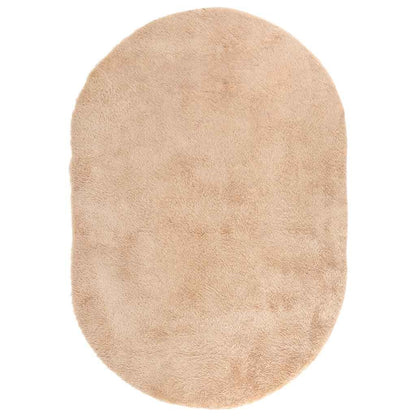 Vidaxl Alfombra Peluda De Pelo Largo Navarra Beige 300x200cm Poliéster_0