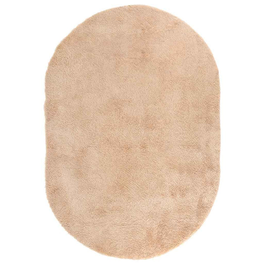 Vidaxl Alfombra Peluda De Pelo Largo Navarra Beige 300x200cm Poliéster_0