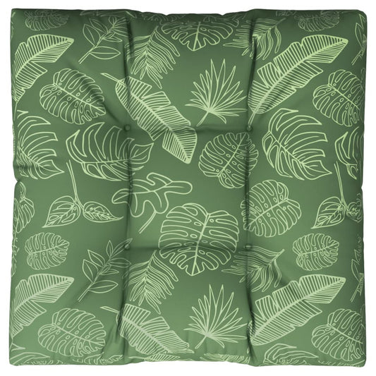 Vidaxl Cojín Para Palés Tela Estampado De Hojas 70x70x12 Cm_0
