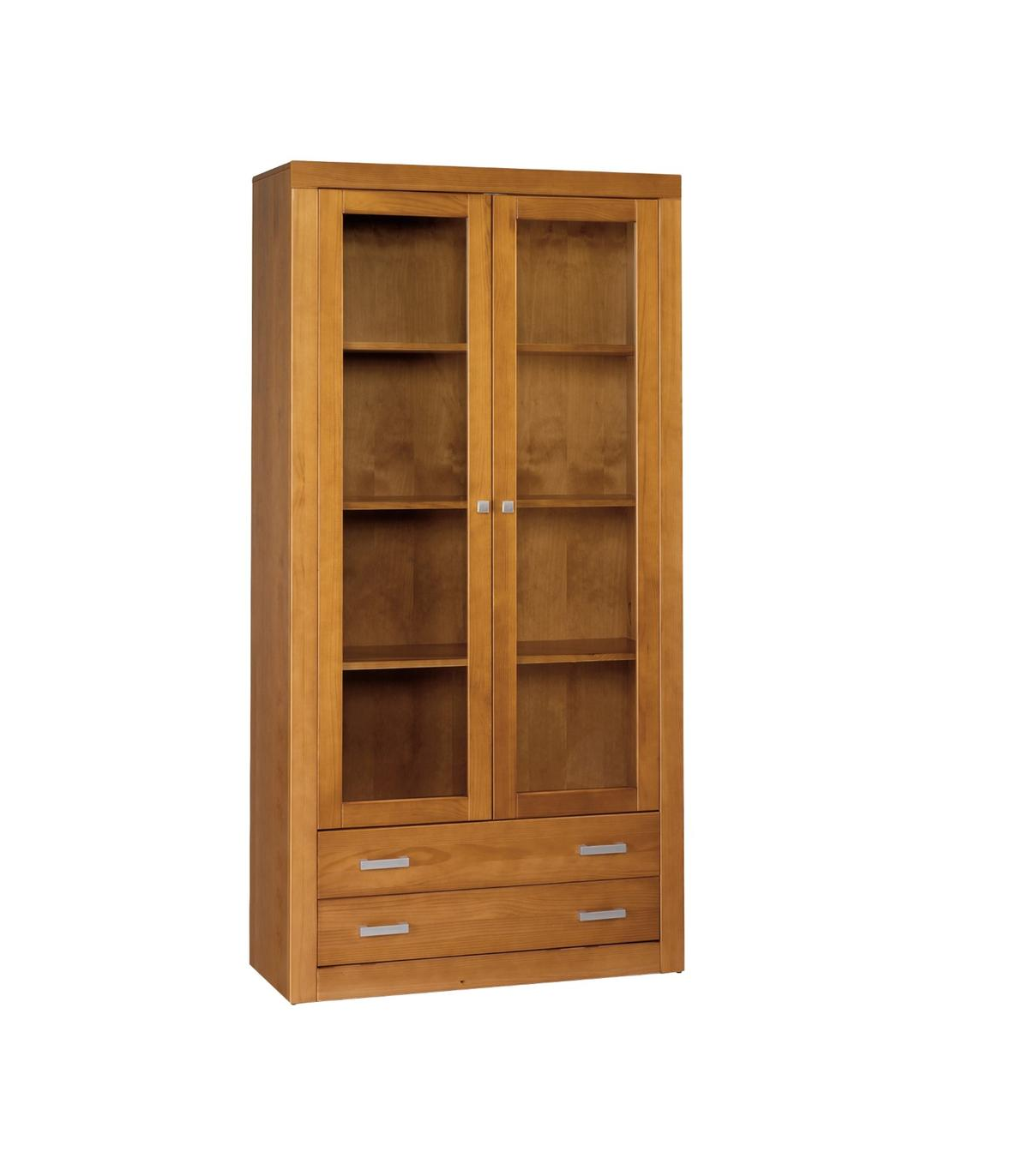 Vitrina 2 Puertas En Madera Maciza 200 Cm(alto)100 Cm(ancho)37 Cm(largo)_0