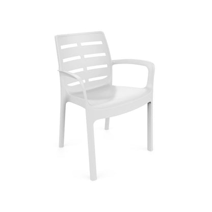 Pack 4 Sillas De Exterior Maui Apilables, Polipropileno, Blanco, 61 X 82 X 54_3