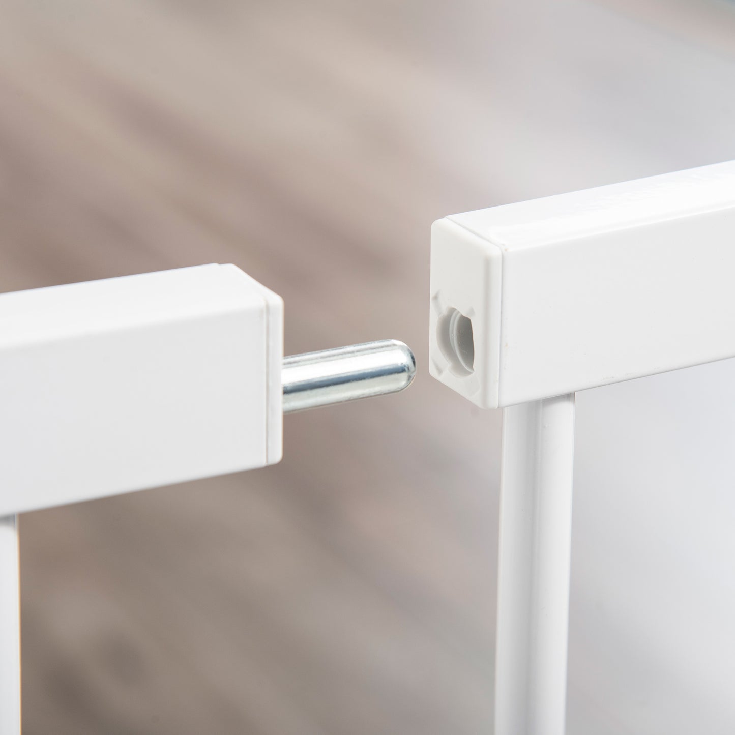 Pawhut Barrera De Seguridad Para Escaleras Y Puertas 75-131 Cm Blanco_4
