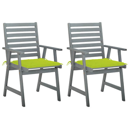 Vidaxl Sillas De Comedor Jardín 2 Uds Madera Maciza Acacia Con Cojines_0