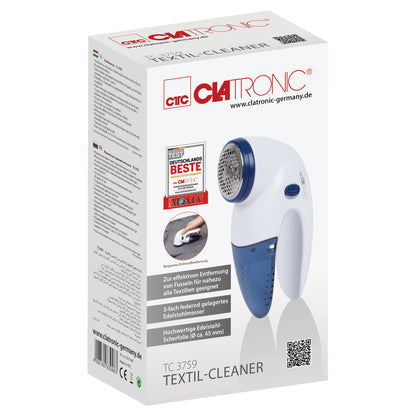 Quitapelusas Eléctrico, Elimina Pelotillas Ropa, Cuchillas Acero Inoxidable, Depósito Extraíble Clatronic Cla-tc3759 Blanco/azul_5