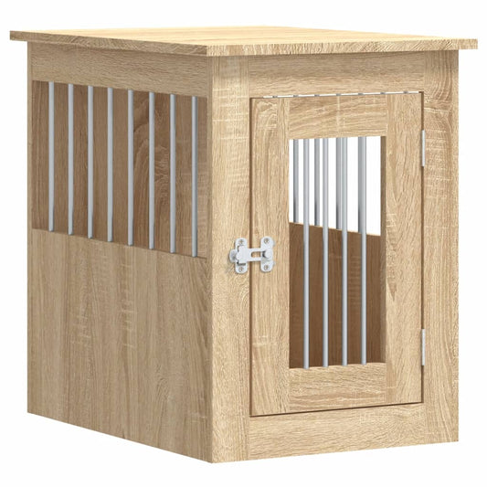 Jaula Para Perros Madera De Ingeniería Roble Sonoma 45x62x59 Cm_0