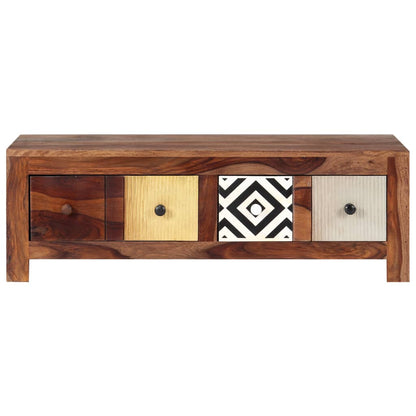 Mesa De Centro De Madera Maciza De Sheesham 90x50x30 Cm_0