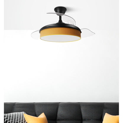 Ventilador Dc Moda 72w Negro/naranja 91d 3aspas 7200lm 3000-4000-6000k Remoto+ Memoria+ Temporizador_2
