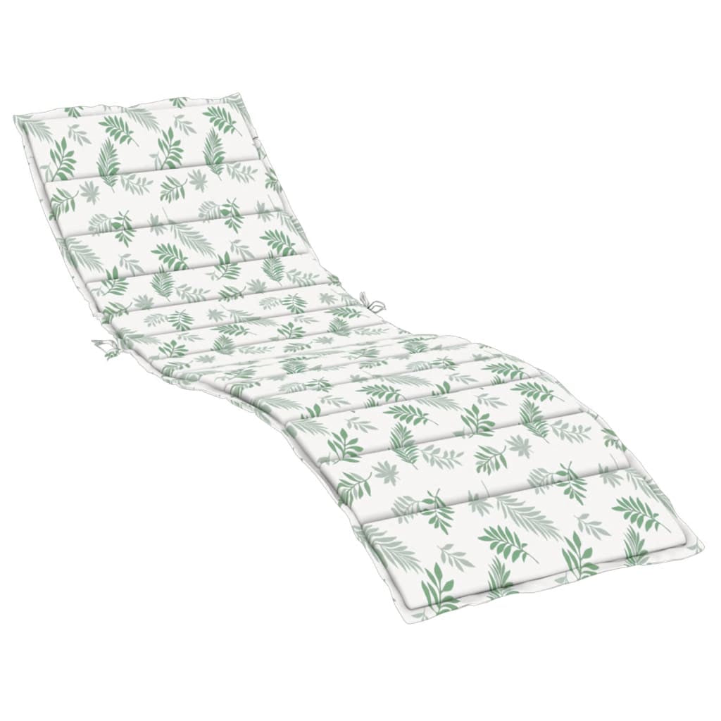 Vidaxl Cojín De Tumbona Tela Oxford Estampado De Hojas_0