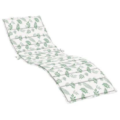 Vidaxl Cojín De Tumbona Tela Oxford Estampado De Hojas_0