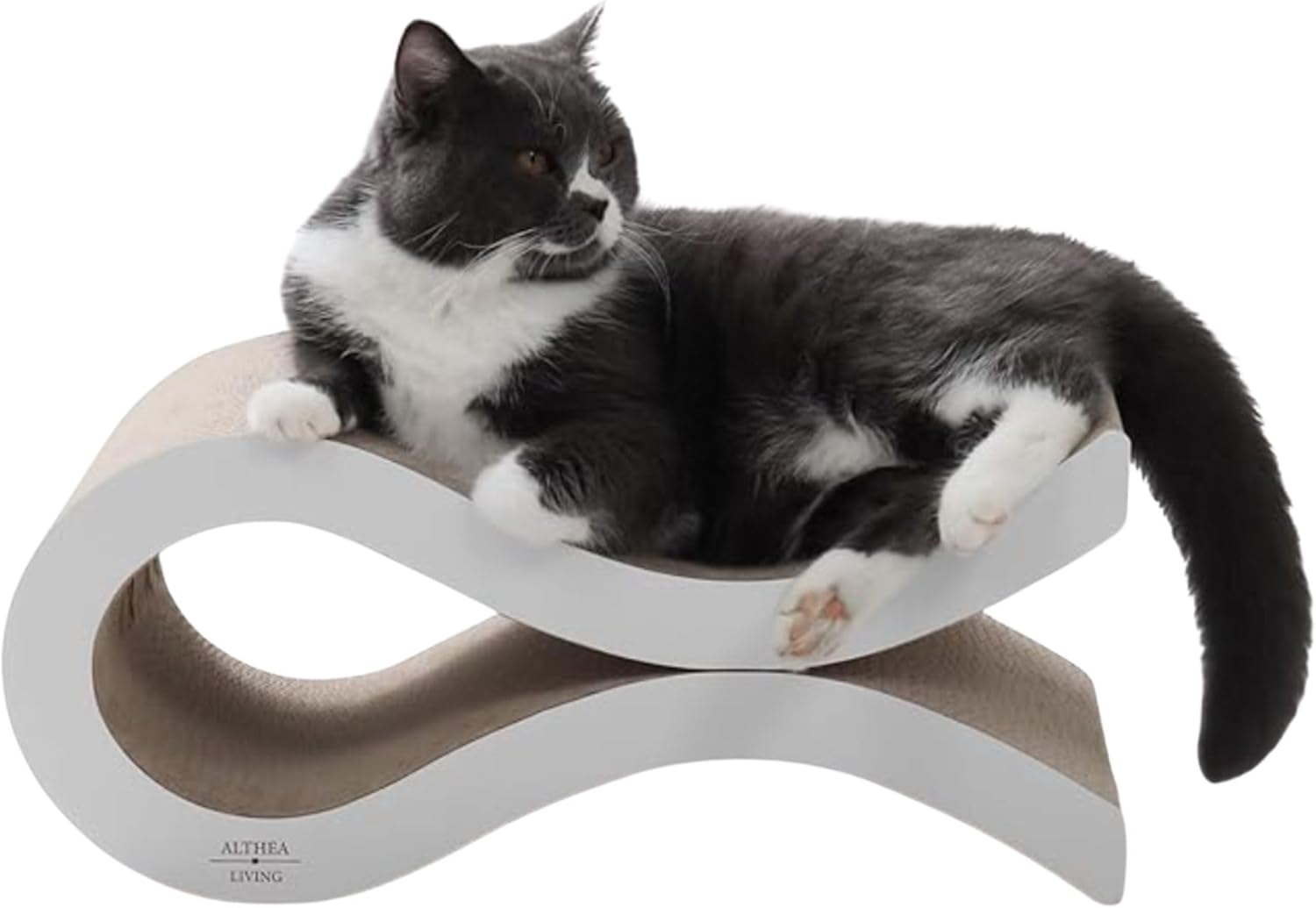 Rascador Ondulado Para Gatos Marina Con Base Antideslizante De Cartón Reciclado Althea Living 50x23x21.9cm_2