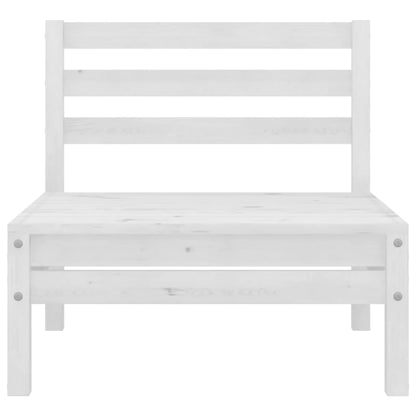 Juego De Muebles De Jardín 8 Pzas Madera Maciza De Pino Blanco / Vetonek_5