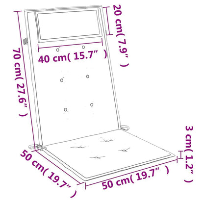 Vidaxl Cojines De Silla Con Respaldo Alto 4 Uds Tela Oxford Azul Claro_2