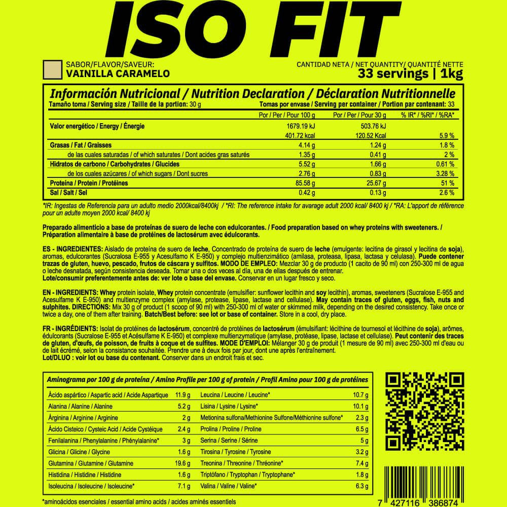 Iso Fit - 1kg - Vainilla Caramelo - Aumenta La Masa Muscular - Masmusculo_5