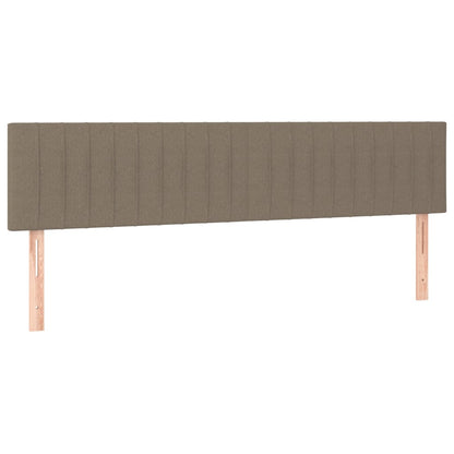Cama Box Spring Con Colchón Led Tela Gris Taupe 160x200 Cm / Vetonek_2