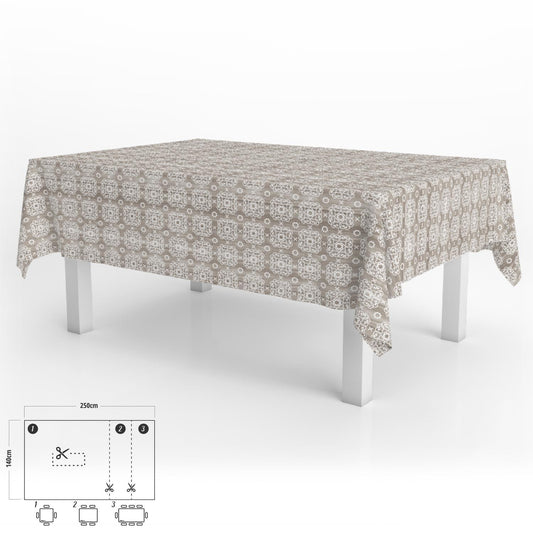 Mantel Hule Rectangular Estampado Madera Impermeable Antimanchas Pvc 140x250 Cm.  Recortable Uso Interior Y Exterior_0