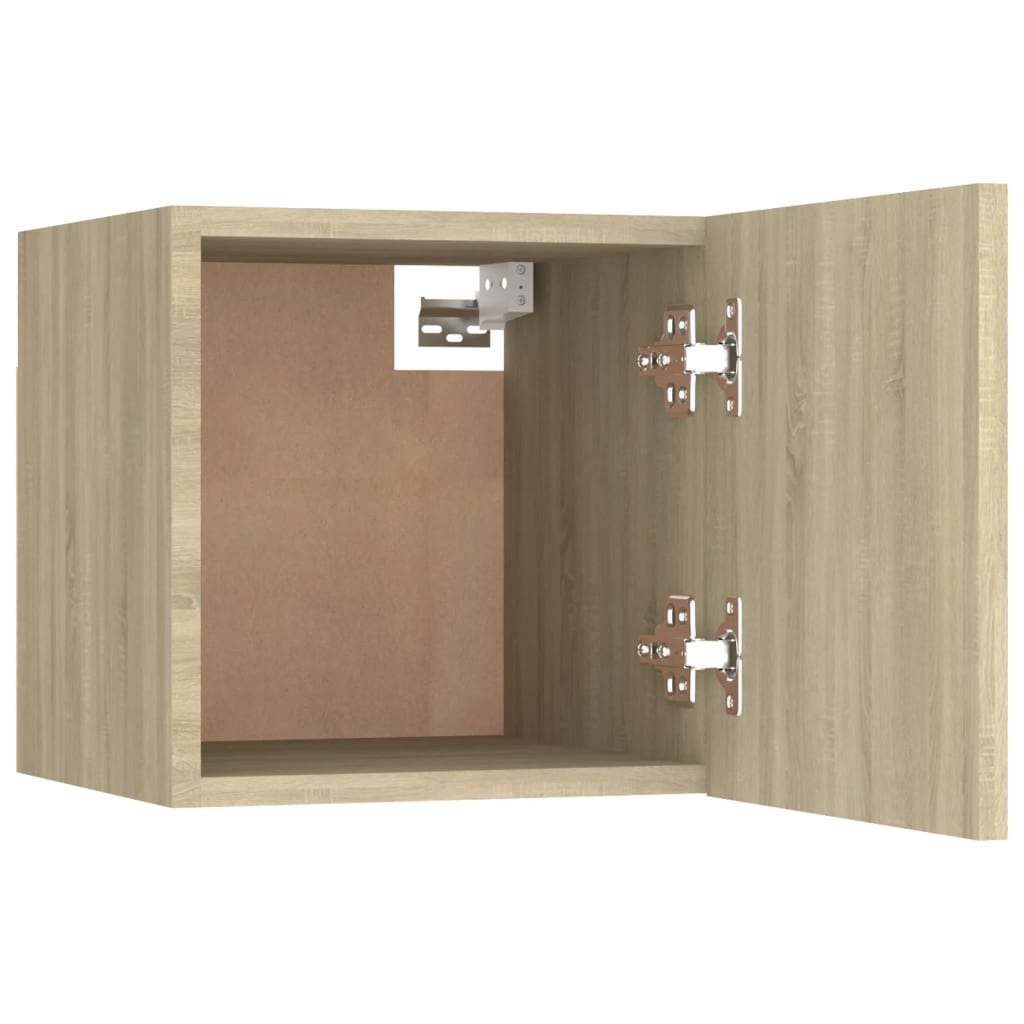 Mesita De Noche Madera De Ingeniería Roble Sonoma 30,5x30x30 Cm_2