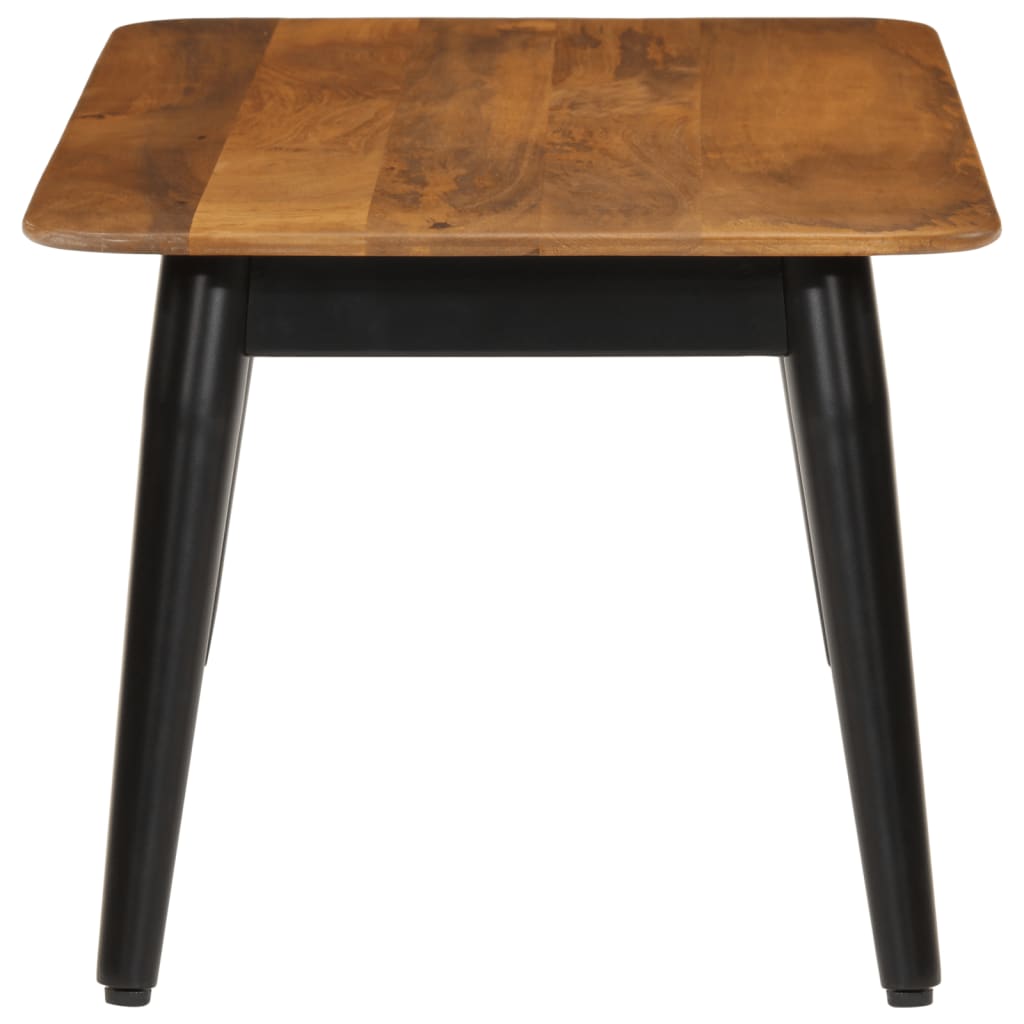 Mesa De Centro Madera Maciza De Mango Y Hierro 110x50x40 Cm_1