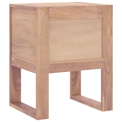 Mesita De Noche De Madera Maciza De Teca 40x30x50 Cm_4